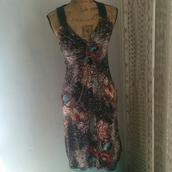 Natasha Gan Leather Chain Dress 10 - Picture 2 of 8